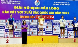 Bắc Ninh xếp thứ Nhì toàn đoàn tại Giải Cầu lông các cây vợt xuất sắc quốc gia năm 2025